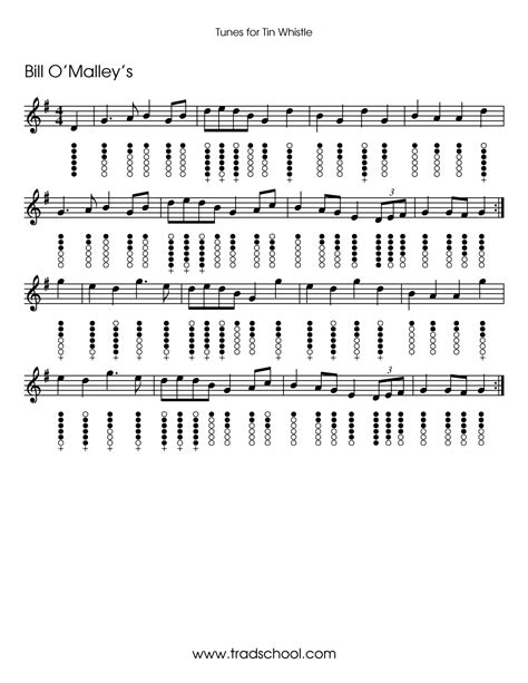 10 Tin Whistle Tunes Sheet Music And Tabs Tradschool