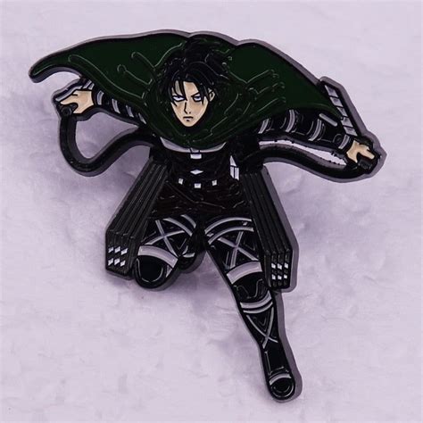 Attack On Titan Captain Levi Ackerman Enamel Pin Distinct Pins