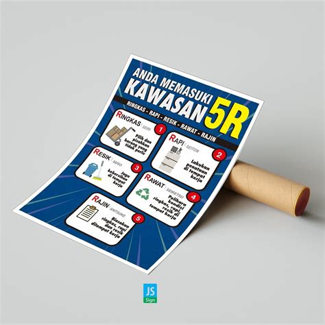 Jual POSTER SAFETY K3 KAWASAN 5R Shopee Indonesia