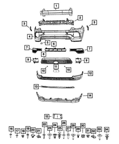 New Genuine Mopar Fascia Front Lower 2022 2023 OE 6WQ73RXFAA Walmart