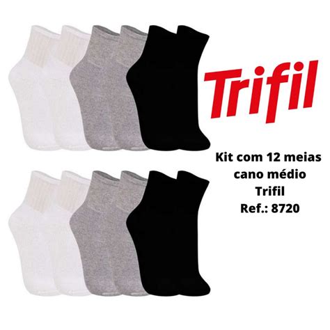 Kit Pares Meias Cano M Dio Esportivas Algod O Trifil Shopee