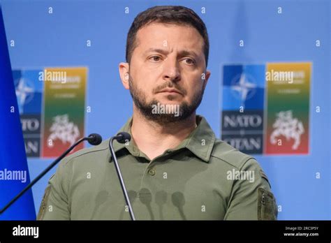 Vilnius Lithuania Th July Volodymyr Zelenskyy President Of