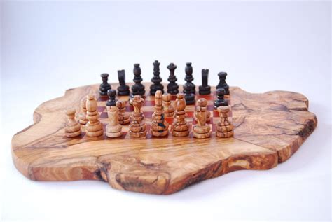 Handmade Olive Wood Chess Set Ca 40x40cm By Olivenholz On Etsy