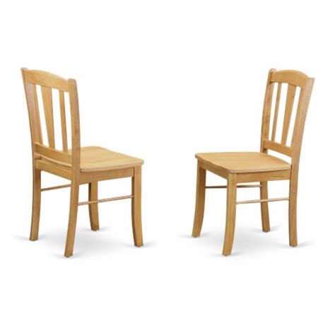 East West Furniture Dublin Wood Dining Chairs In Oak Set Of