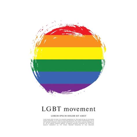 Rainbow Flag Lgbt Movement Vector Illustration Brush Stroke Background Stock Vector By ©igor Vkv