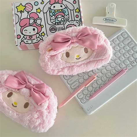 Sanrio Estuche De Felpa Con Melod A De Dibujos Animados Kawaii