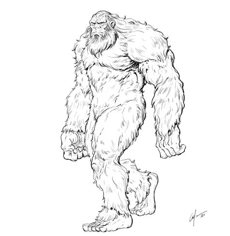 Bigfoot drawing – Artofit