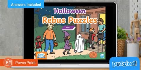 Fun Halloween Themed Rebus Puzzles Powerpoint Kids Puzzles