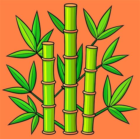 Premium Vector Bamboo Branches And Leaves