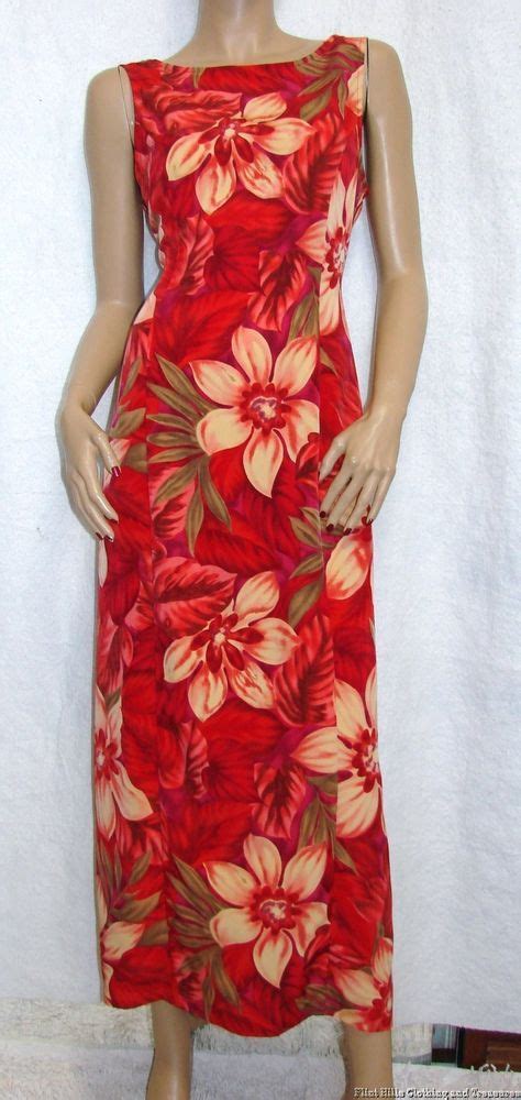 Connected Apparel Long Hawaiian Hibiscus Floral Cocktail Dress Size 12