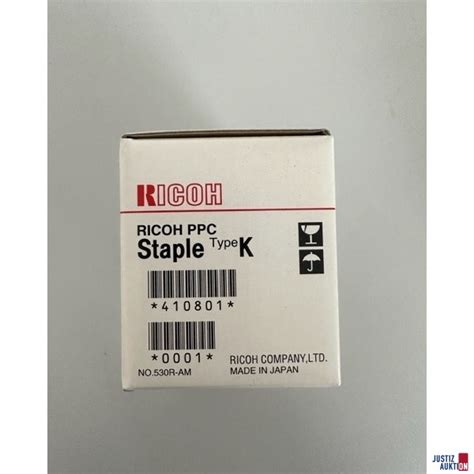 3 Päckchen RICOH PPC Refill Staple Type K NO 530R AM 180218