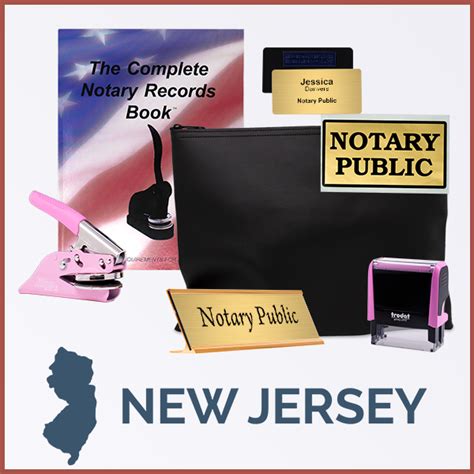 New Jersey Pink Deluxe Notary Kit W Journal Pouch Simply Stamps