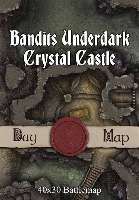 X Multi Level Battlemap Bandits Underdark Crystal Castle