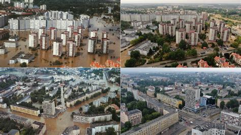 Powódź tysiąclecia we Wrocławiu 1997 zdjęcia przed i po przejściu