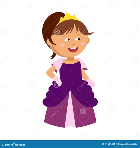 Princesses Vector Set Cute Collection Of Beautiful Characters Stock