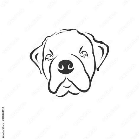 Vector Dog Head Black and White Logo, Sign, Design. symbol. Mammals ...