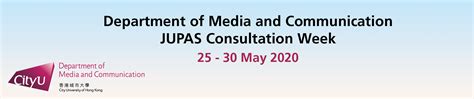 JUPAS Consultation Week Centre For Communication Research