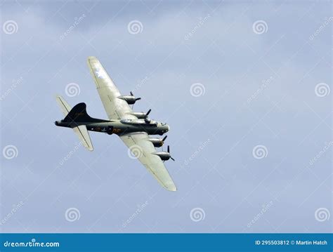 Vintage B Flying Fortress G Bedf Sally B In Flight Blue Sky