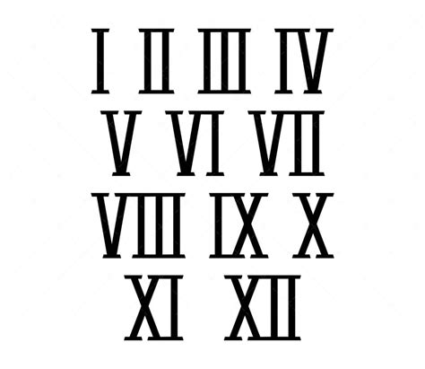 Roman Numbers Svg Png Pdf Roman Numerals Svg Roman Svg