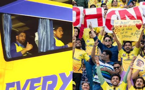 IPL 2023: MS Dhoni makes his fan's day by waving at him from CSK team ...