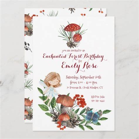 Enchanted Forest Fairy Birthday Invitation Zazzle In 2023 Fairy