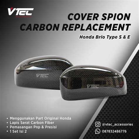 Jual Cover Spion Carbon Fiber Brio Replacement Shopee Indonesia