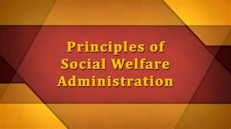 Principles Of Social Welfare Administration Youtube