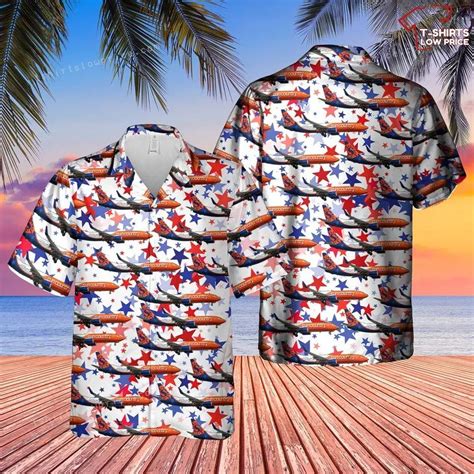 Sun Country Airlines Boeing Kn Button Up Hawaiian Shirt T Shirts