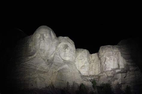 Mount Rushmore at Night Photograph by Ann Hernandez