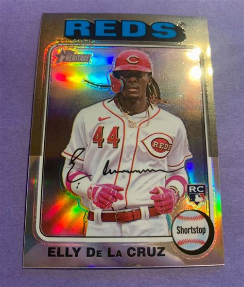 Elly De La Cruz Topps Heritage Chrome Silver Refractor