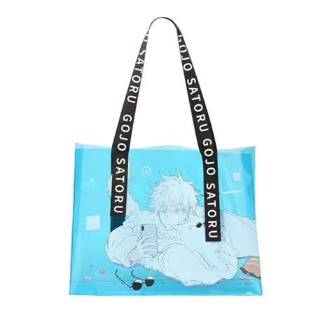 Anime Jujutsu Kaisen Gojo Satoru Tote Bag Transparent Shoulder Bag