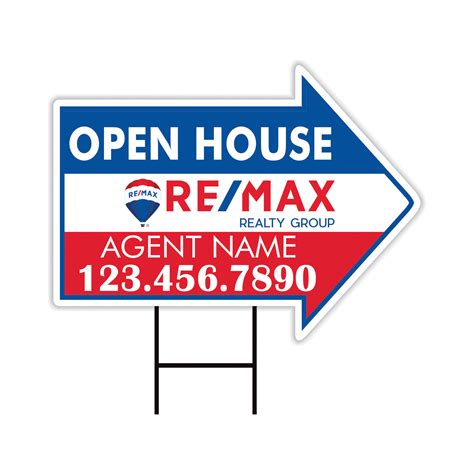 Remax Open House Arrow Shaped Yard Signs X Etsy