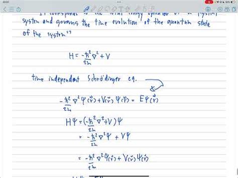 Eng Hamiltonian Operator Quantum Mechanics YouTube