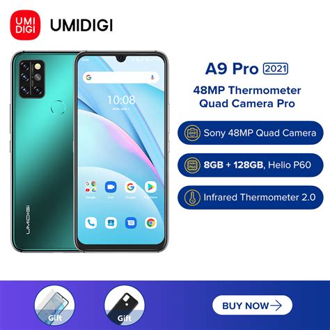 UMIDIGI A9 Pro 2021 Android 11 RAM 8GB 128GB Cellphone 48MP AI Matrix