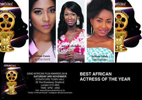 African Film Awards Announce 2018 Finalists In Its 22nd Edition