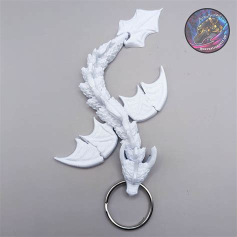 Baby Flexi Sea Dragon Articulated Dragon Keychain 3d Printing Art