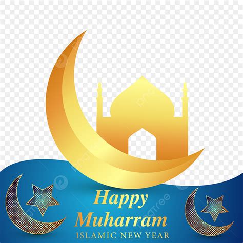 Creativo Feliz Muharram Islámico Png Con Luna Y Mezquita PNG Feliz