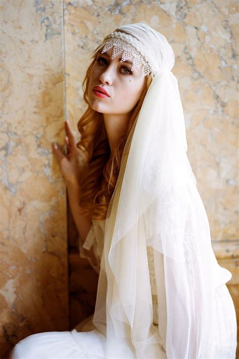 Asymmetric Lace Juliet Cap Style Unique Wedding Veils Unique