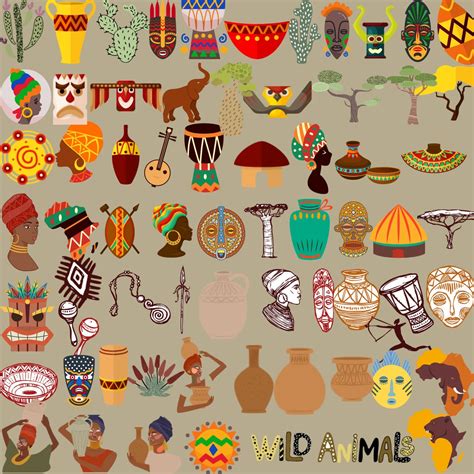 Africa Svg Bundle Africa Symbols Svg Africa Mask Svg Africa Safari