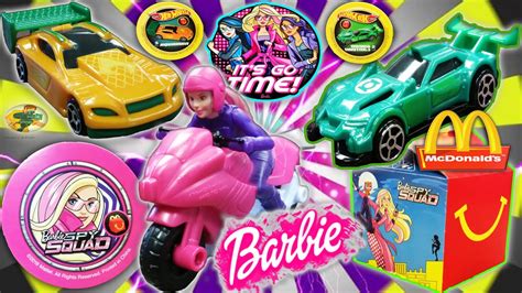 Mcdonalds Barbie Spy Squad From 2016 Movie Happy Meal Hot Wheels Toys