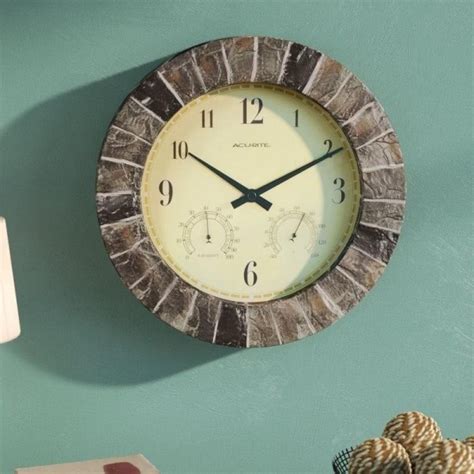 Decorative Outdoor Clock And Thermometer Set Visualhunt