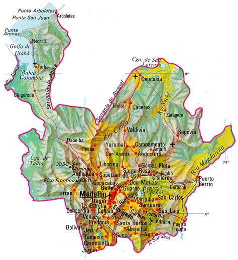 Antioquia Mapa Radio