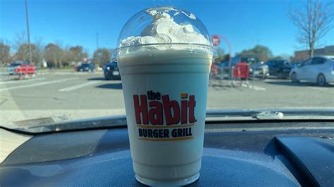 The Habit Burger Grill Salted Caramel Milkshake Review Youtube