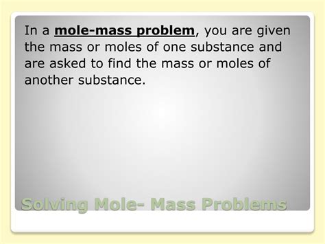 Ppt Mole Mass Stoichiometry Powerpoint Presentation Free Download Id2673985