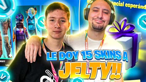 LE DOY 15 SKINS A JELTY 😱😱😱 - YouTube