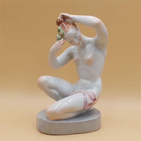 Vintage Nude Woman Porcelain Nude Lady Figurine By Kl Ra Garbera