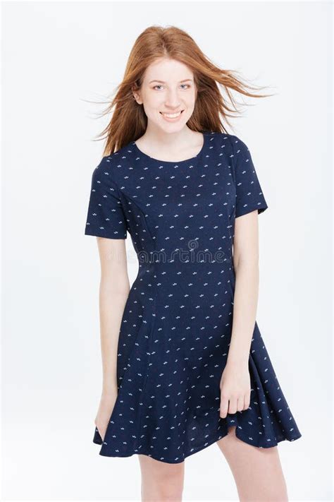 Smiling Woman In Dress Stock Image Image Of Background 69137537