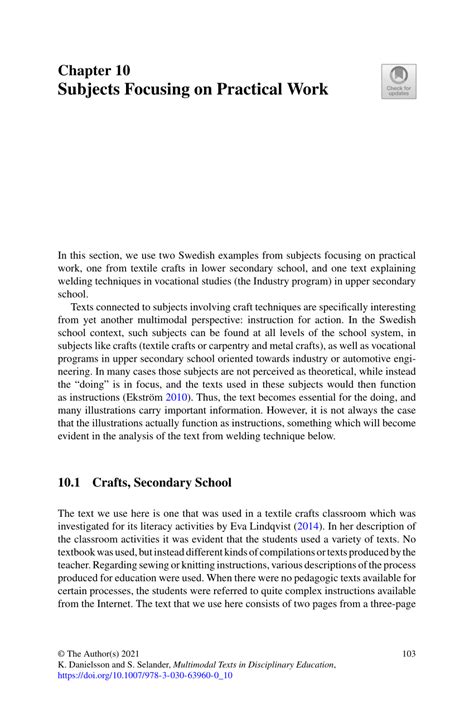 subjects focusing  practical work