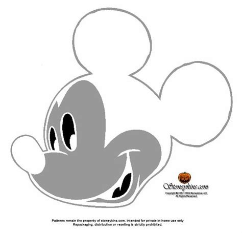 Free Printable Mickey Minnie Mouse Pumpkin Carving Stencils Patterns