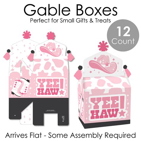 Rodeo Cowgirl Treat Box Party Favors Pink Western Party Goodie